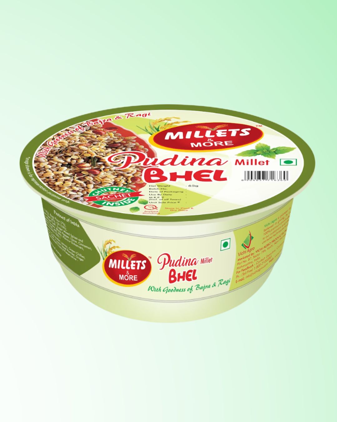 Pudina Millet Bhel - 65 gm - Image 2